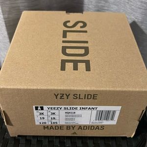 Black infant Yeezy slides side 3